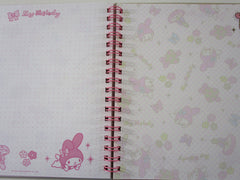 Cute Kawaii Sanrio My Melody 6.25 x 7.25 in Creative DIY Spiral Notebook Notepad 2010 - Stationery Designer Paper Collection Journal Scrapbook - preowned