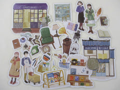 Bookstore and Antique Style Store theme Lifestyle Town Flake stickers Mix - 30 pcs BGM