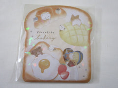 Cute Kawaii Q-Lia Bakery Toast Fuka Hoka Cat Bird Flake Stickers Sack - for Journal Planner Craft Scrapbook Agenda Gift Diary Decor