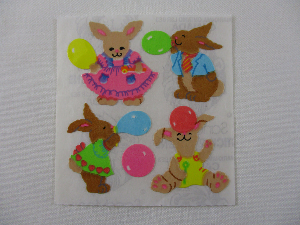 Sandylion Rabbits Balloon Sticker Sheet / Module - Vintage & Collectible