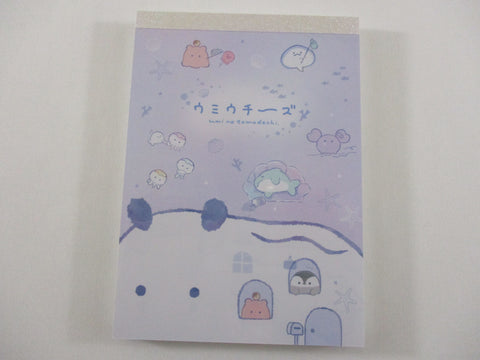 Cute Kawaii Q-Lia Underwater Ocean World B 4 x 6 Inch Notepad / Memo Pad - Stationery Designer Paper Collection