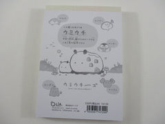 Cute Kawaii Q-Lia Underwater Ocean World B 4 x 6 Inch Notepad / Memo Pad - Stationery Designer Paper Collection