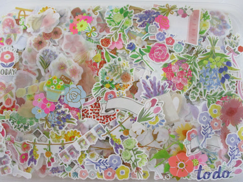 Grab Bag Stickers: 80 pcs Flower Plants theme