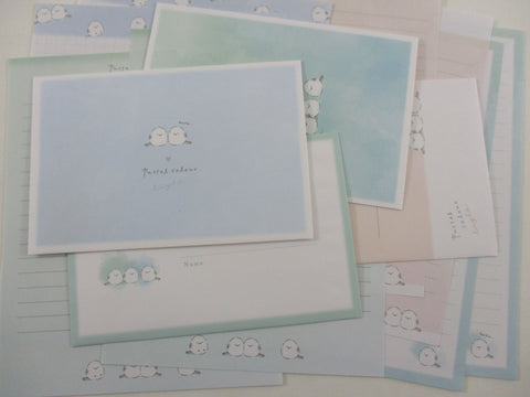 Cute Kawaii Q-Lia Birds Pastel Color Letter Sets - Stationery Writing Paper Envelope Penpal