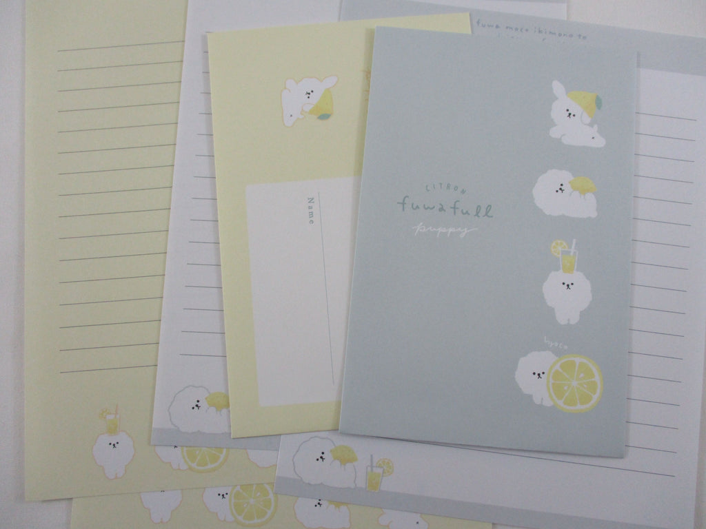 Cute Kawaii Q-Lia Citrus Puppy Fuwa Letter Sets - Writing Paper Envelope Stationery