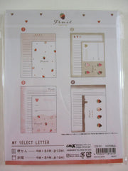 Cute Kawaii Crux Strawberry Fruit Letter Set Pack - Stationery Writing Paper Penpal Gift