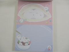 Cute Kawaii Q-Lia Bird Mochi 4 x 6 Inch Notepad / Memo Pad - Stationery Designer Paper Collection