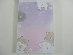 Cute Kawaii Q-Lia Animals Fuwa Moko Purple 4 x 6 Inch Notepad / Memo Pad - Stationery Designer Paper Collection