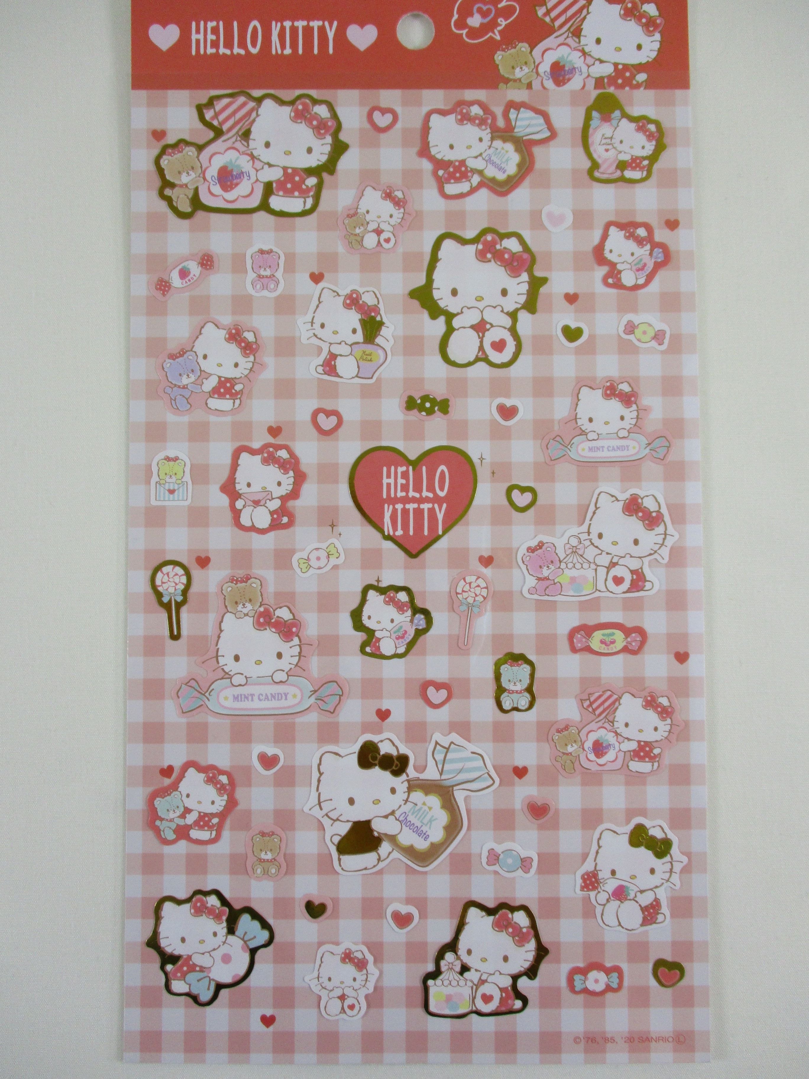 Cute Kawaii Sanrio Hello Kitty Large Sticker Sheet - for Journal
