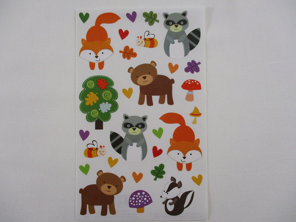 Mrs Grossman Forest Pals Animal Sticker Sheet / Module - 4 x 6.5 in - Vintage & Collectible