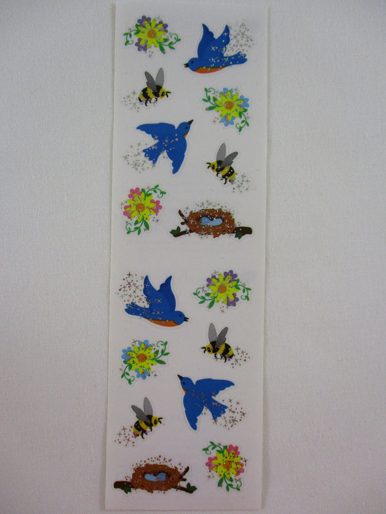 Mrs Grossman Birds Bees Reflections Sticker Sheet / Module - Vintage & Collectible