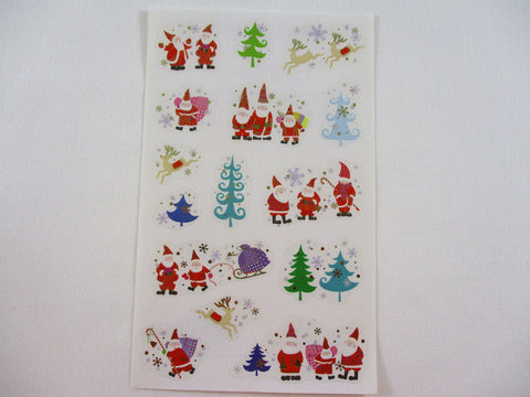 Mrs Grossman Turnowsky Christmas Santa Sticker Sheet / Module - 4 x 6.5 in - Vintage & Collectible - Stationery Journal Scrapbook Diary Notebook Planner Schedule Gift