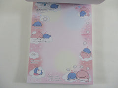 Cute Kawaii San-X Jinbesan Whale 4 x 6 Inch Notepad / Memo Pad - A - Stationery Designer Paper Collection