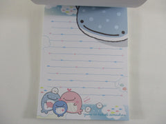 Cute Kawaii San-X Jinbesan Whale 4 x 6 Inch Notepad / Memo Pad - A - Stationery Designer Paper Collection