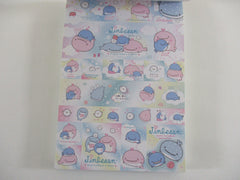 Cute Kawaii San-X Jinbesan Whale 4 x 6 Inch Notepad / Memo Pad - B - Stationery Designer Paper Collection