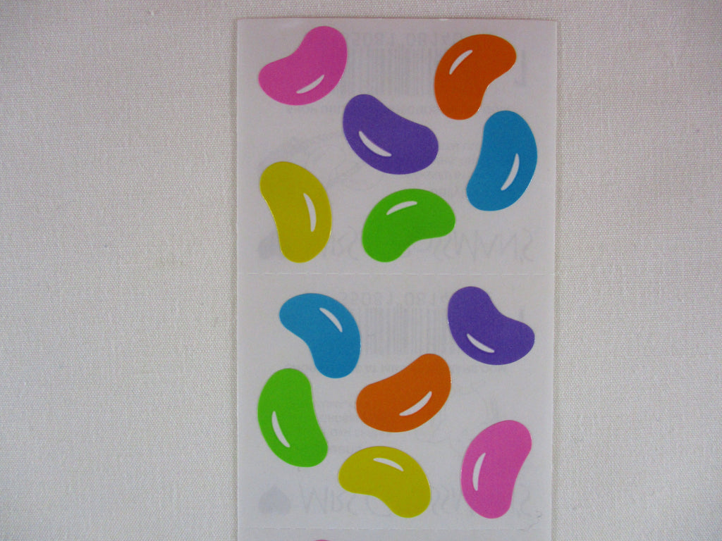 Mrs Grossman Jellybeans Candy Sweet Treat Sticker Sheet / Module - Vintage & Collectible - Stationery Journal Scrapbook Diary Notebook Planner Schedule Gift