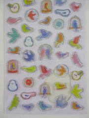 Cute Kawaii Kamio Candy Drop / Glass Style Sticker Sheet - Birds - for Journal Planner Craft Agenda Organizer Scrapbook