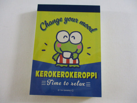 Cute Kawaii Sanrio Retro Anniversary Series - Keroppi Frog - Mini Notepad / Memo Pad - Stationery Designer Paper Collection Collectible Gift preowned