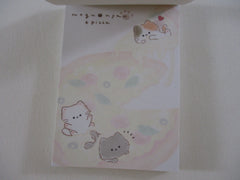 Cute Kawaii Kamio Cat Pizza Mogu Nyan Mini Notepad / Memo Pad - Stationery Designer Writing Paper Collection Gift