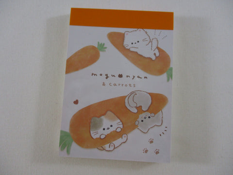 Cute Kawaii Kamio Cat Carrot Mogu Nyan Mini Notepad / Memo Pad - Stationery Designer Writing Paper Collection Gift