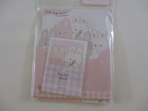 Cute Kawaii Q-Lia Bunny Full Rabbit MINI Letter Set Pack - Stationery Writing Note Paper Envelope Gift Surprise Note
