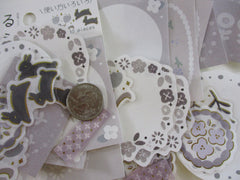 Cute Kawaii BGM Write On Decor Series Flake Stickers Sack - Bunny Rabbit Flower Easter - for Journal Agenda Planner Schedule Scrapbooking Craft Penpal Gift