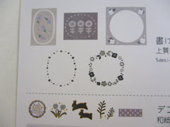 Cute Kawaii BGM Write On Decor Series Flake Stickers Sack - Bunny Rabbit Flower Easter - for Journal Agenda Planner Schedule Scrapbooking Craft Penpal Gift