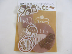 Cute Kawaii BGM Write On Decor Series Flake Stickers Sack - Coffee Cafe Latte Drink - for Journal Agenda Planner Schedule Scrapbooking Craft Penpal Gift