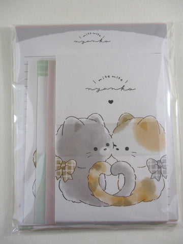 Cute Kawaii Crux Mite mite Nyanko Cat Kitty Feline Pet Letter Set Pack - Stationery Writing Paper Envelope Penpal Gift