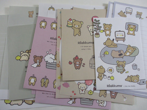 Cute Kawaii San-X Rilakkuma Korilakkuma Classic Letter Sets B - Stationery Writing Paper Envelope Penpal Gift