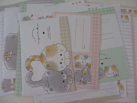 Cute Kawaaii Crux Cat Kitty Kitten Pet Mite Nyanko Letter Sets - Stationery Writing Paper Envelope Penpal Gift