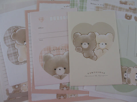 Cute Kawaaii Crux Bear Tarochans Brown Best Friend Hug Love Letter Sets - Stationery Writing Paper Envelope Penpal Gift