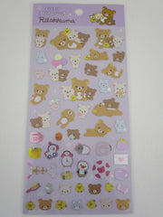 Cute Kawaii San-X Rilakkuma Bear Glittery Sticker Sheet 2024 - B - for Planner Journal Scrapbook Craft Diary Schedule Gift
