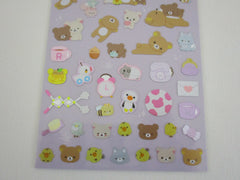 Cute Kawaii San-X Rilakkuma Bear Glittery Sticker Sheet 2024 - B - for Planner Journal Scrapbook Craft Diary Schedule Gift