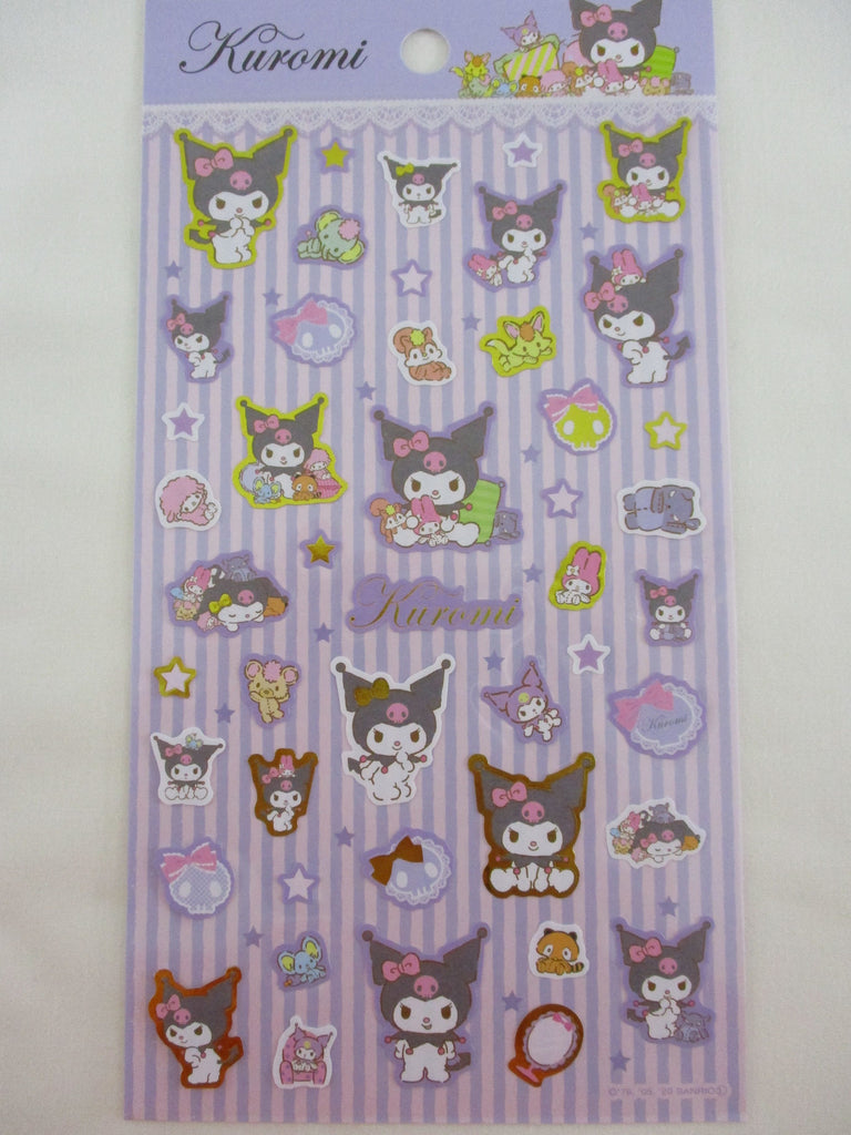 Cute Kawaii Sanrio Kuromi Large Sticker Sheet - for Journal Planner Craft