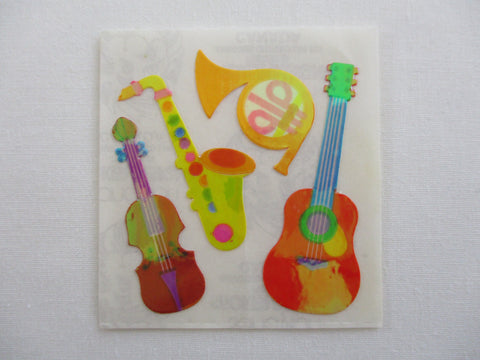 Sandylion Music Instruments Guitar Violin Pearly / Opalescent Sticker Sheet / Module - Vintage & Collectible