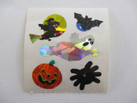 Sandylion Ghost Halloween Bat Spider Pumpkin Prismatic Sticker Sheet / Module - Vintage & Collectible