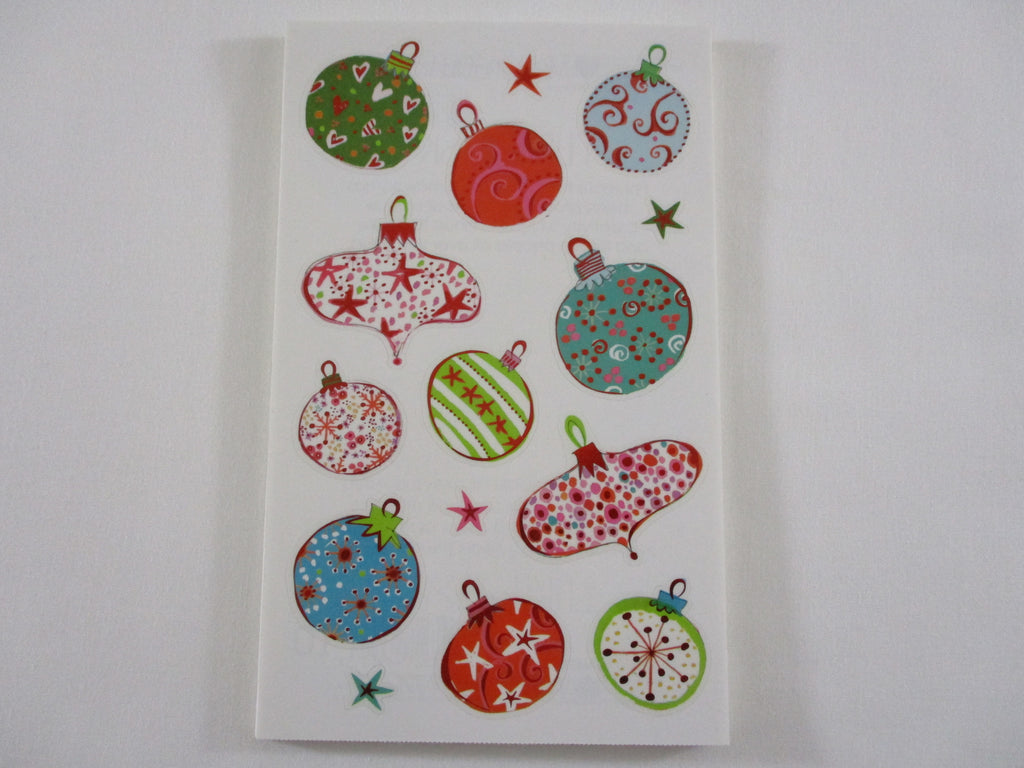 Mrs Grossman Turnowsky Christmas Merry Ornaments Sticker Sheet / Module - 4 x 6.5 in - Vintage & Collectible - Stationery Journal Scrapbook Diary Notebook Planner Schedule Gift