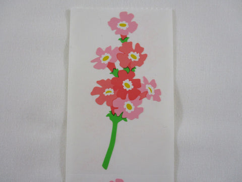 Mrs Grossman Pink Flower Sticker Sheet / Module - Vintage & Collectible - Stationery Journal Scrapbook Diary Notebook Planner Schedule Gift