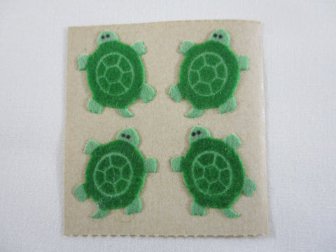 Sandylion Turtle Fuzzy Sticker Sheet / Module - Vintage & Collectible