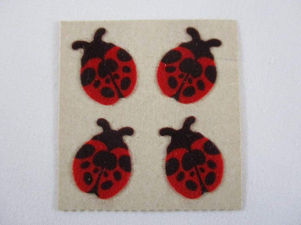 Sandylion Ladybug Fuzzy Sticker Sheet / Module - Vintage & Collectible