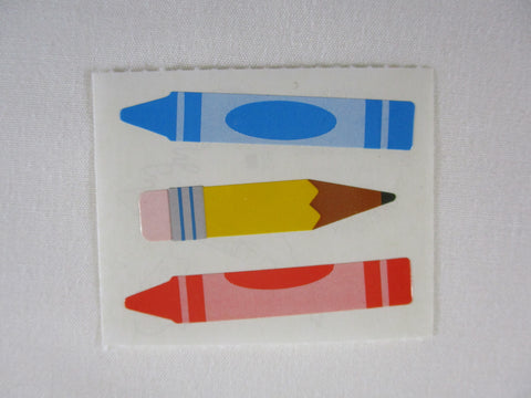 Mrs Grossman Crayon Pencil Sticker Sheet / Module - Vintage & Collectible