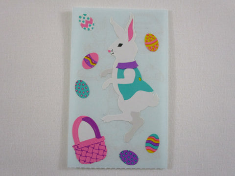 Mrs Grossman Easter Rabbit Egg Basket Sticker Sheet / Module - Vintage & Collectible - Stationery Journal Scrapbook Diary Notebook Planner Schedule Gift