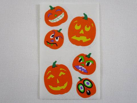 Mrs Grossman Pumpkin Halloween Sticker Sheet / Module - Vintage & Collectible - Stationery Journal Scrapbook Diary Notebook Planner Schedule Gift