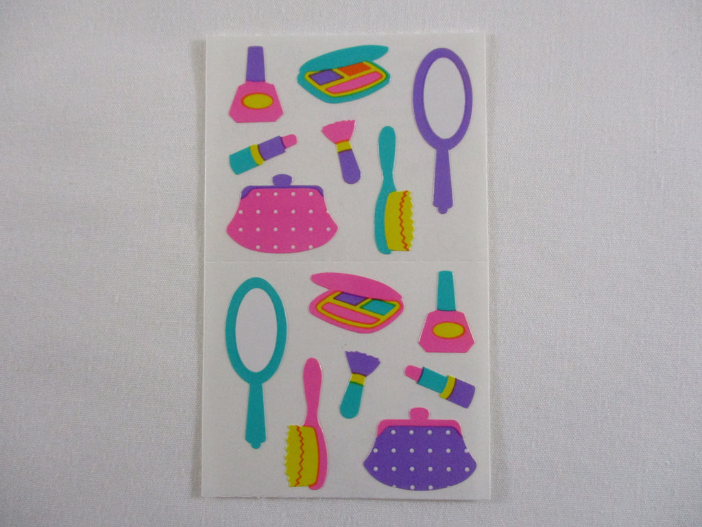 Mrs Grossman Girl Make Up Cosmetic Mirror Sticker Sheet / Module - Vintage & Collectible - Stationery Journal Scrapbook Diary Notebook Planner Schedule Gift