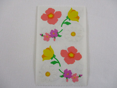 Mrs Grossman Flowers Petal Garden Sticker Sheet / Module - Vintage & Collectible - for Scrapbook Journal Planner Diary Notebook Decor Gift