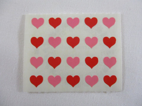 Mrs Grossman Pink Red Hearts Sticker Sheet / Module - Vintage & Collectible - for Scrapbook Journal Planner Diary Notebook Decor Gift