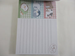Cute Kawaii Q-Lia Penguin Bear Seal Cow Cat Hamster 4 x 6 Inch Notepad / Memo Pad - Stationery Designer Paper Collection
