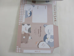 Cute Kawaii Q-Lia Penguin Bear Seal Cow Cat Hamster 4 x 6 Inch Notepad / Memo Pad - Stationery Designer Paper Collection