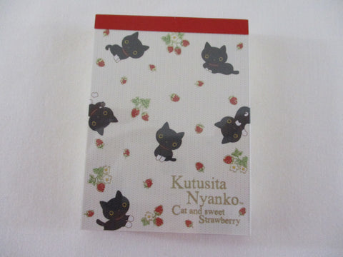 Vintage Rare VHTF - Cute Kawaii San-X Kutusita Nyanko Cat Mini Notepad / Memo Pad - D - Stationery Penpal Gift